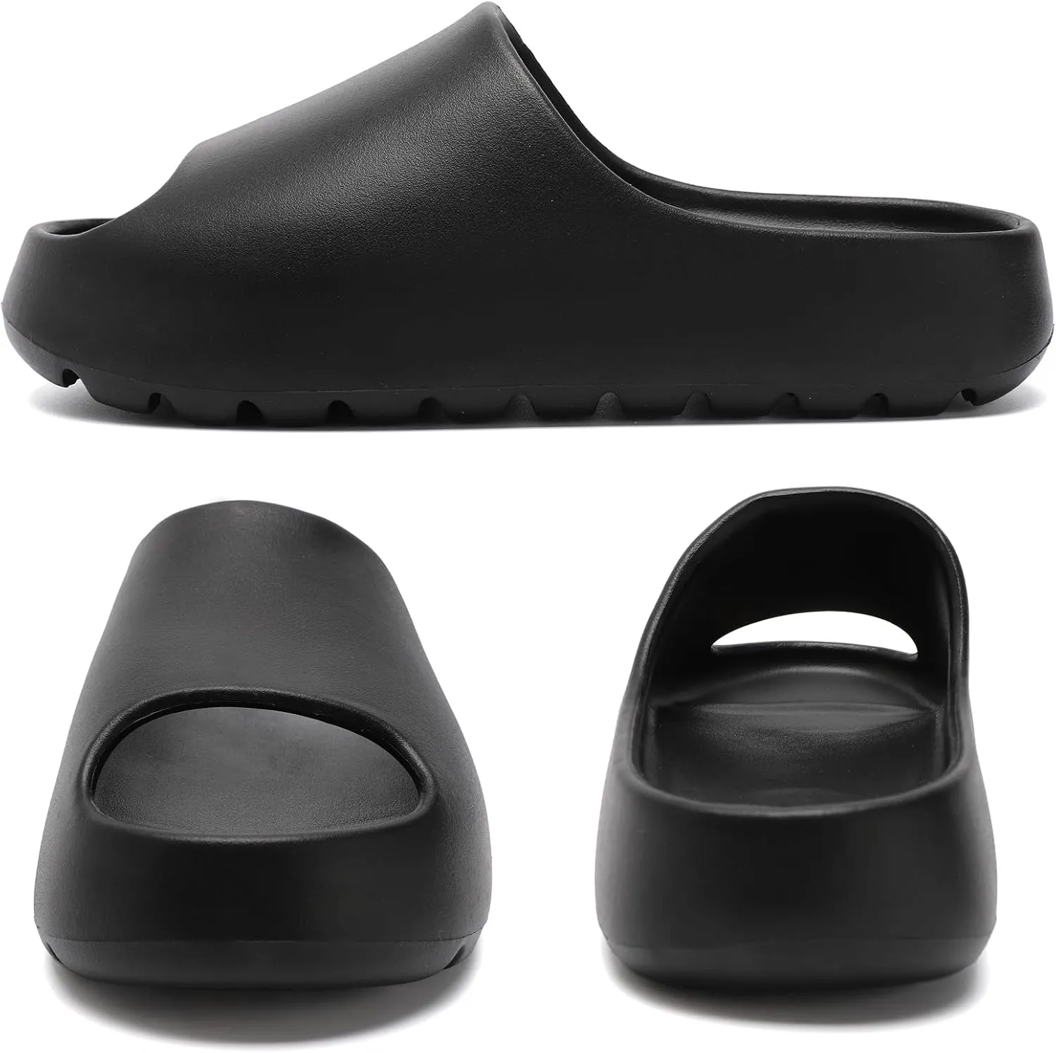 Jaeynow Cloud Slides for Women,Unisex EVA Soft Recovery Slides,Thick Sole Open Toe Mens Pillow Slides Shower Shoes Outdoor&Indoor House Slippers