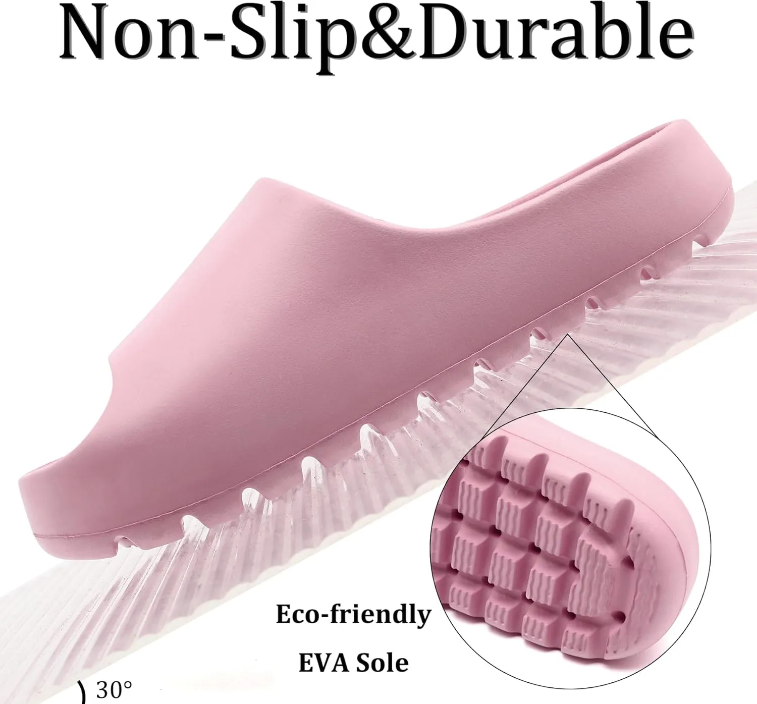 Jaeynow Cloud Slides for Women,Unisex EVA Soft Recovery Slides,Thick Sole Open Toe Mens Pillow Slides Shower Shoes Outdoor&Indoor House Slippers