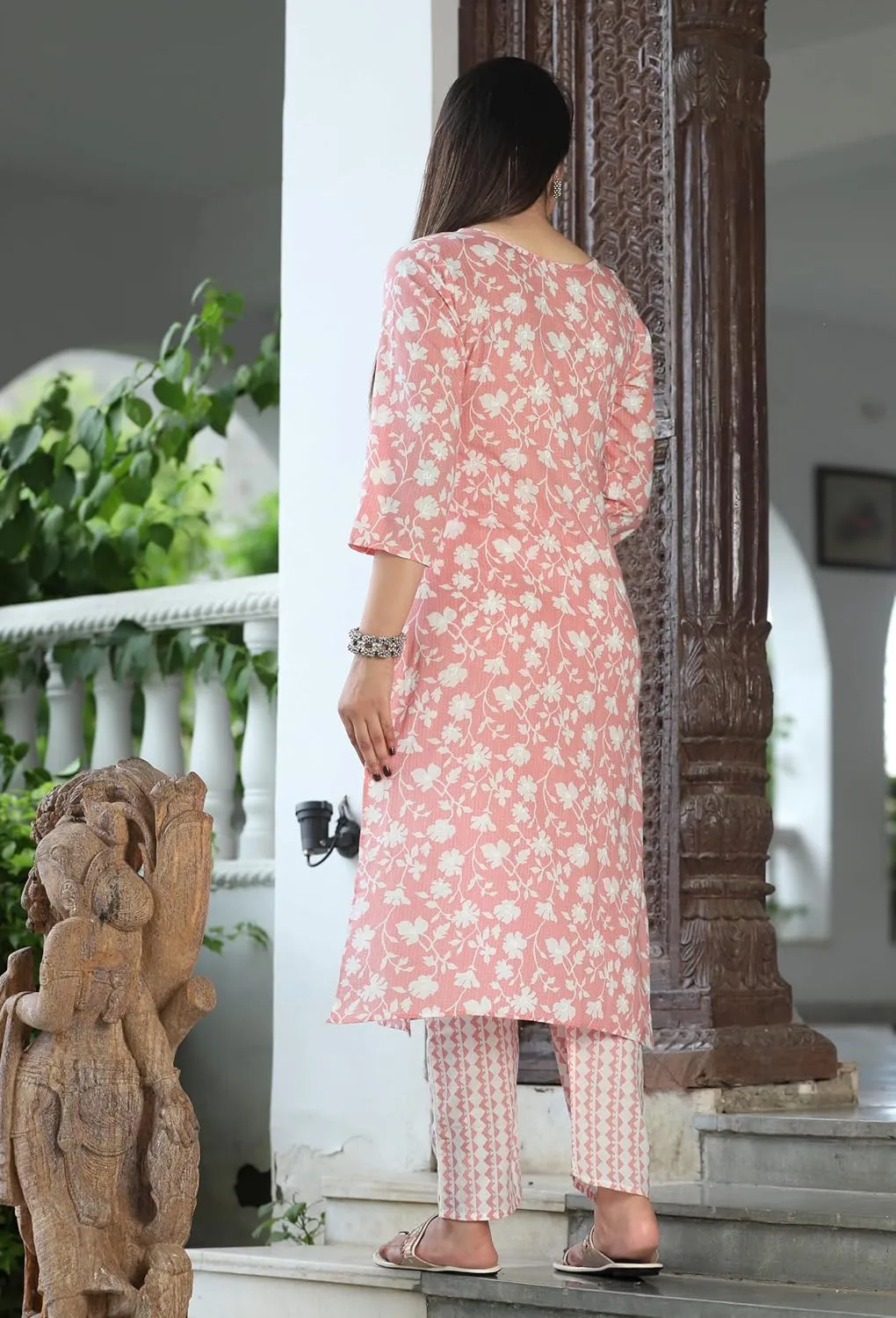 Jaipuri Pure Cotton Kurti Pant With Dupatta For Women's/Girl's