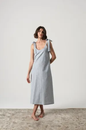 Jakob Slip Dress French Blue Stripe