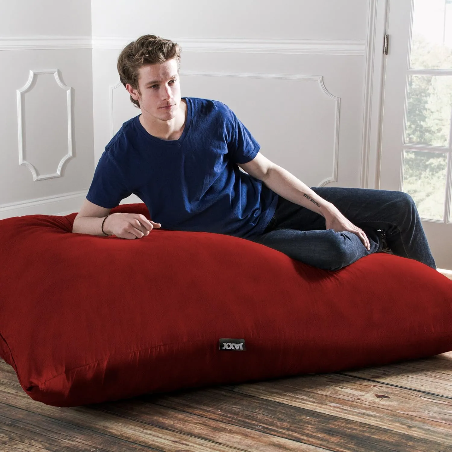 Jaxx Pillow Saxx 5.5-Foot - Huge Bean Bag Floor Pillow and Lounger, Cinnabar