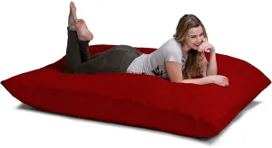 Jaxx Pillow Saxx 5.5-Foot - Huge Bean Bag Floor Pillow and Lounger, Cinnabar