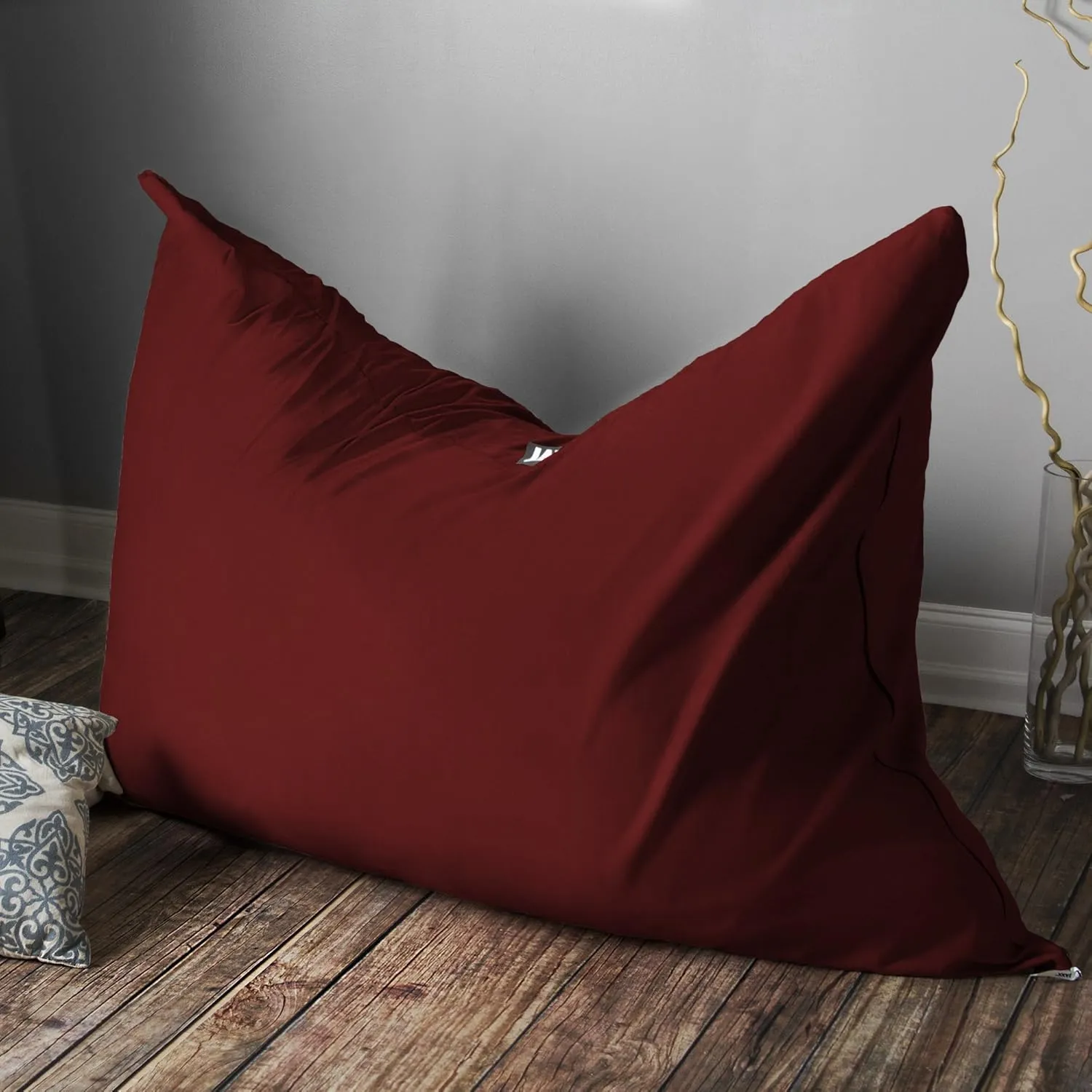 Jaxx Pillow Saxx 5.5-Foot - Huge Bean Bag Floor Pillow and Lounger, Cinnabar