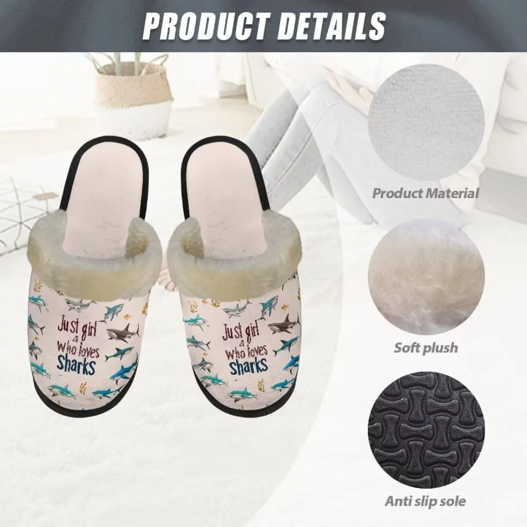 Jeiento Fuzzy Slippers for Women Cozy Memory Foam Scuff Slippers Adult Winter Indoor Slip On Closed Back Slipper Plus Cotton Slippers