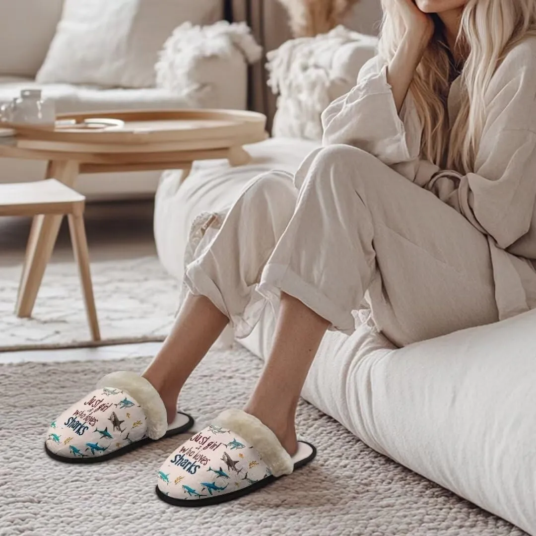 Jeiento Fuzzy Slippers for Women Cozy Memory Foam Scuff Slippers Adult Winter Indoor Slip On Closed Back Slipper Plus Cotton Slippers