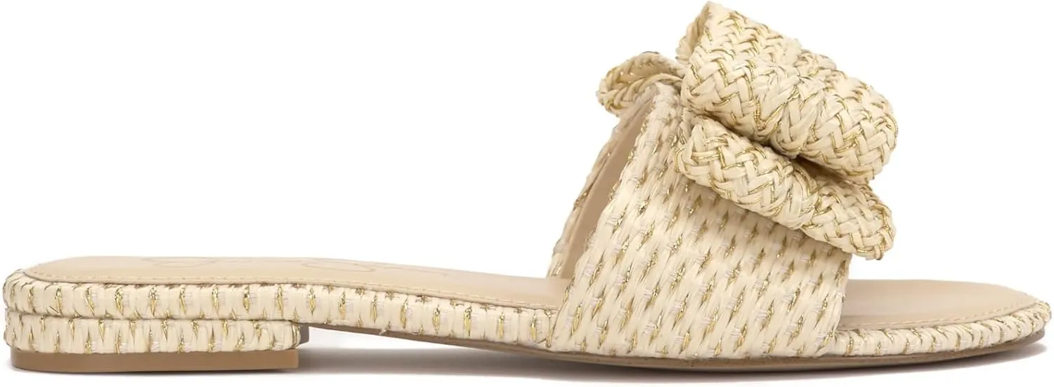 Jessica Simpson Womens Avrena Slip On Open Toe Slide Sandals