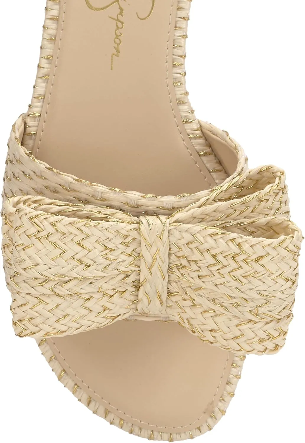 Jessica Simpson Womens Avrena Slip On Open Toe Slide Sandals