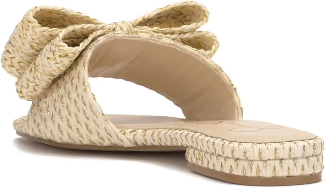Jessica Simpson Womens Avrena Slip On Open Toe Slide Sandals