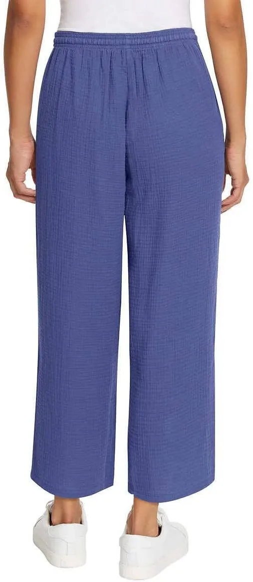Jessica Simpson Women's Gauzy 100% Cotton Pull On Cropped Ankle Pants