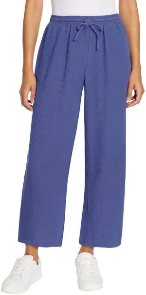 Jessica Simpson Women's Gauzy 100% Cotton Pull On Cropped Ankle Pants