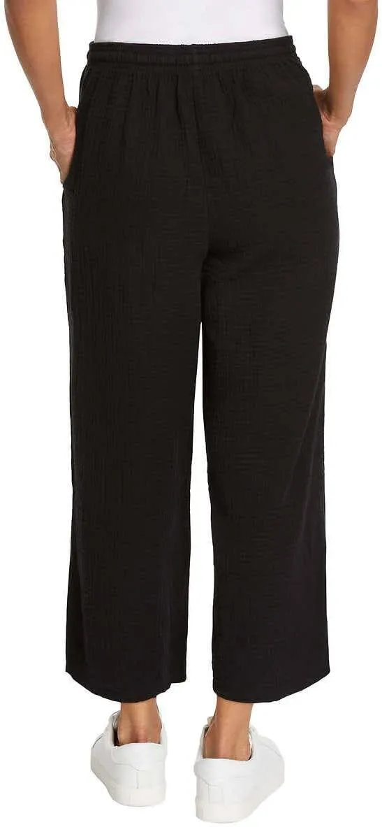 Jessica Simpson Women's Gauzy 100% Cotton Pull On Cropped Ankle Pants