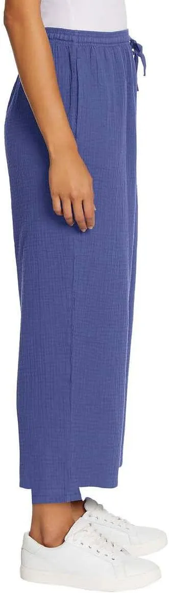 Jessica Simpson Women's Gauzy 100% Cotton Pull On Cropped Ankle Pants