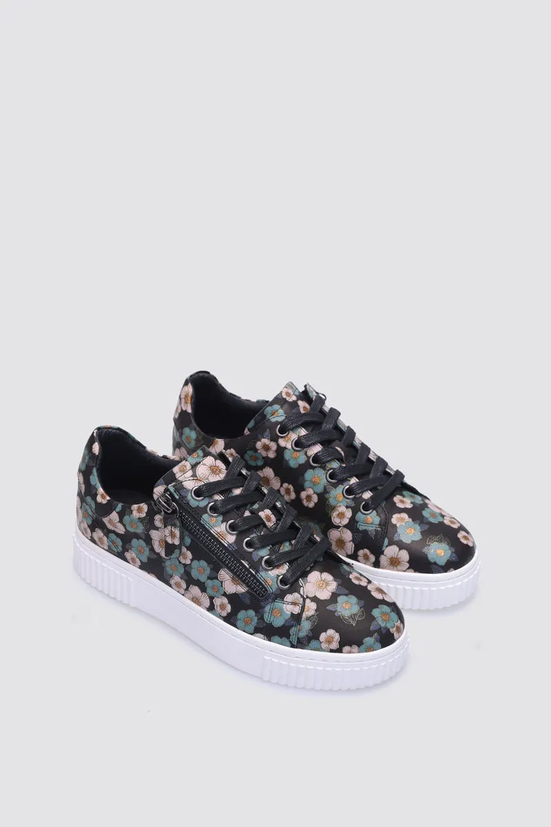 JOANNA SNEAKER FLORAL LEATHER