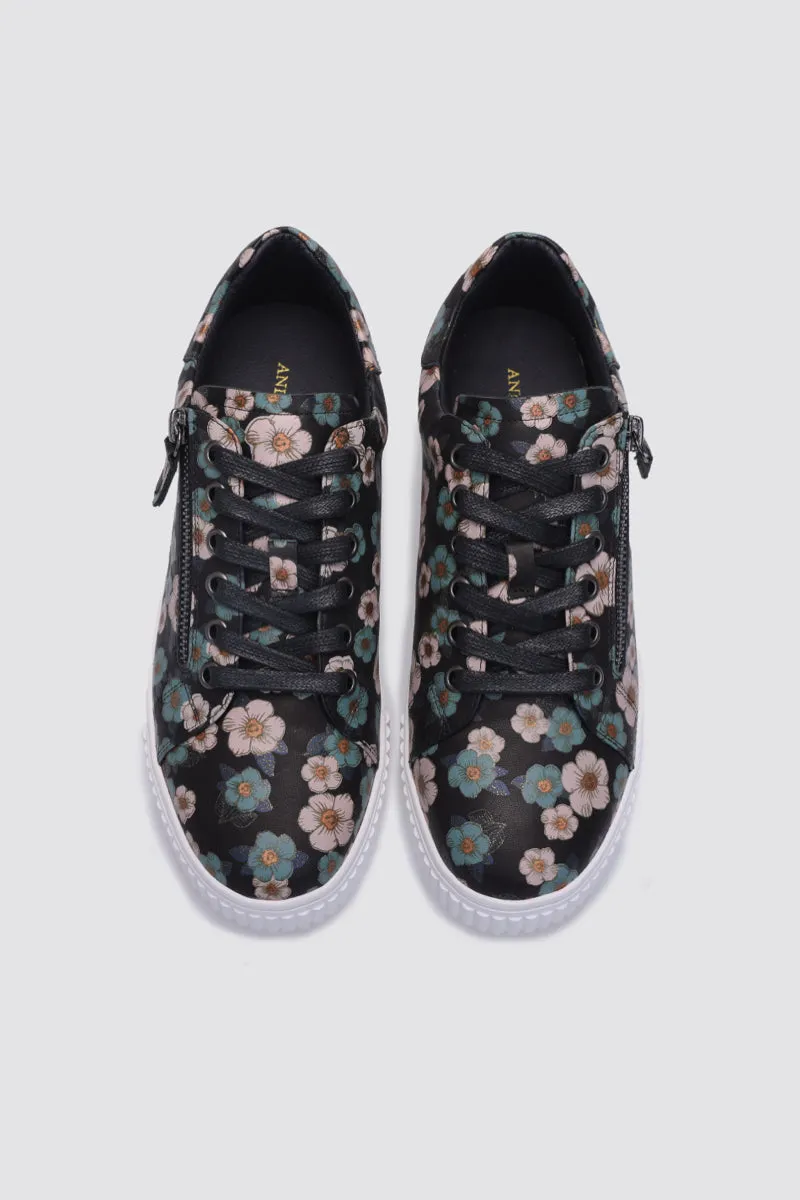JOANNA SNEAKER FLORAL LEATHER