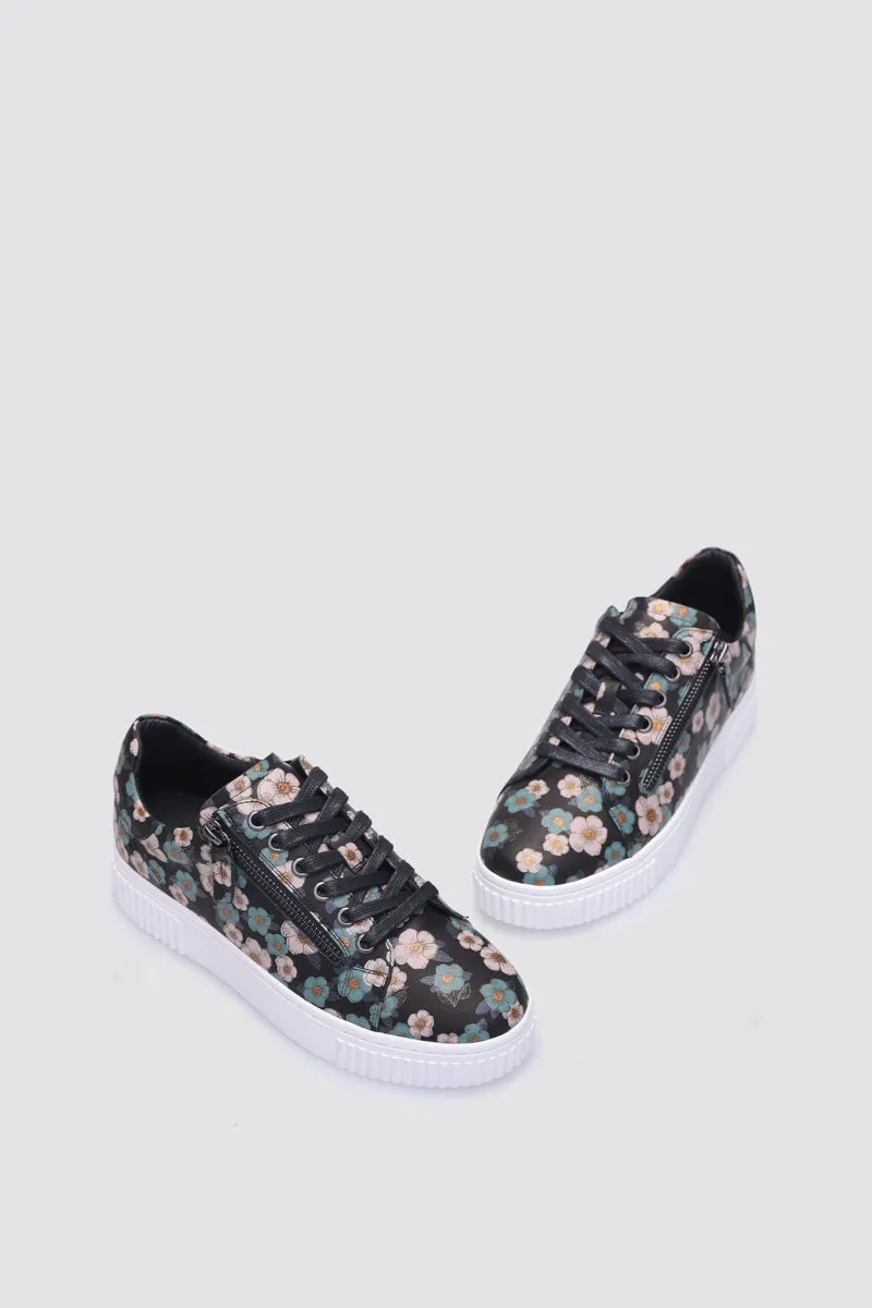 JOANNA SNEAKER FLORAL LEATHER