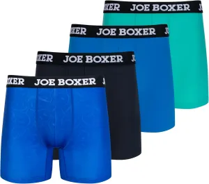 JOE BOXER Mens Microfiber Boxer Briefs 4-Pack, Smooth Spandex-Polyester Boxer Briefs for Men, Microfiber Underwear