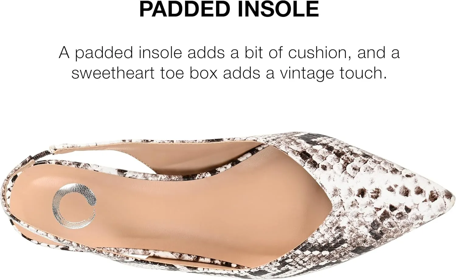 Journee Womens Low Kitten Heel Slingback Closed Pointed Toe Pump Slip On Snake Print Mikoa Slides