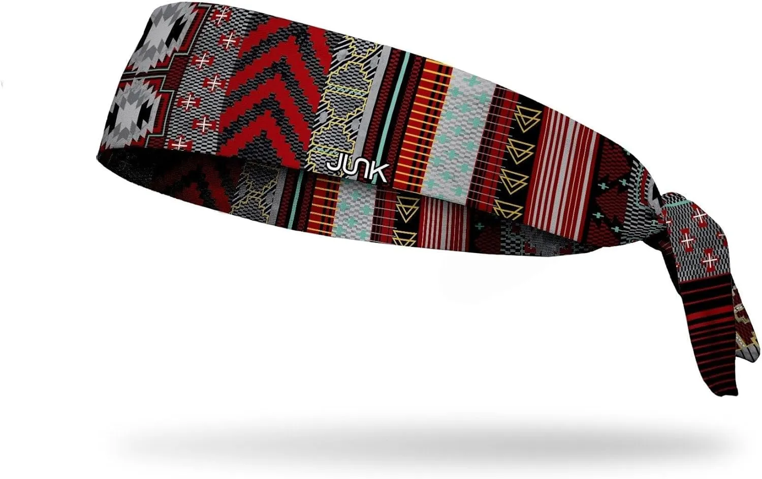 JUNK Brands Baja Grid Performance Tie Headband,Red