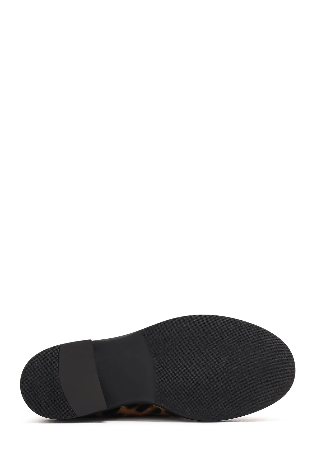 Kadın Leopar Deri Maskülen Loafer