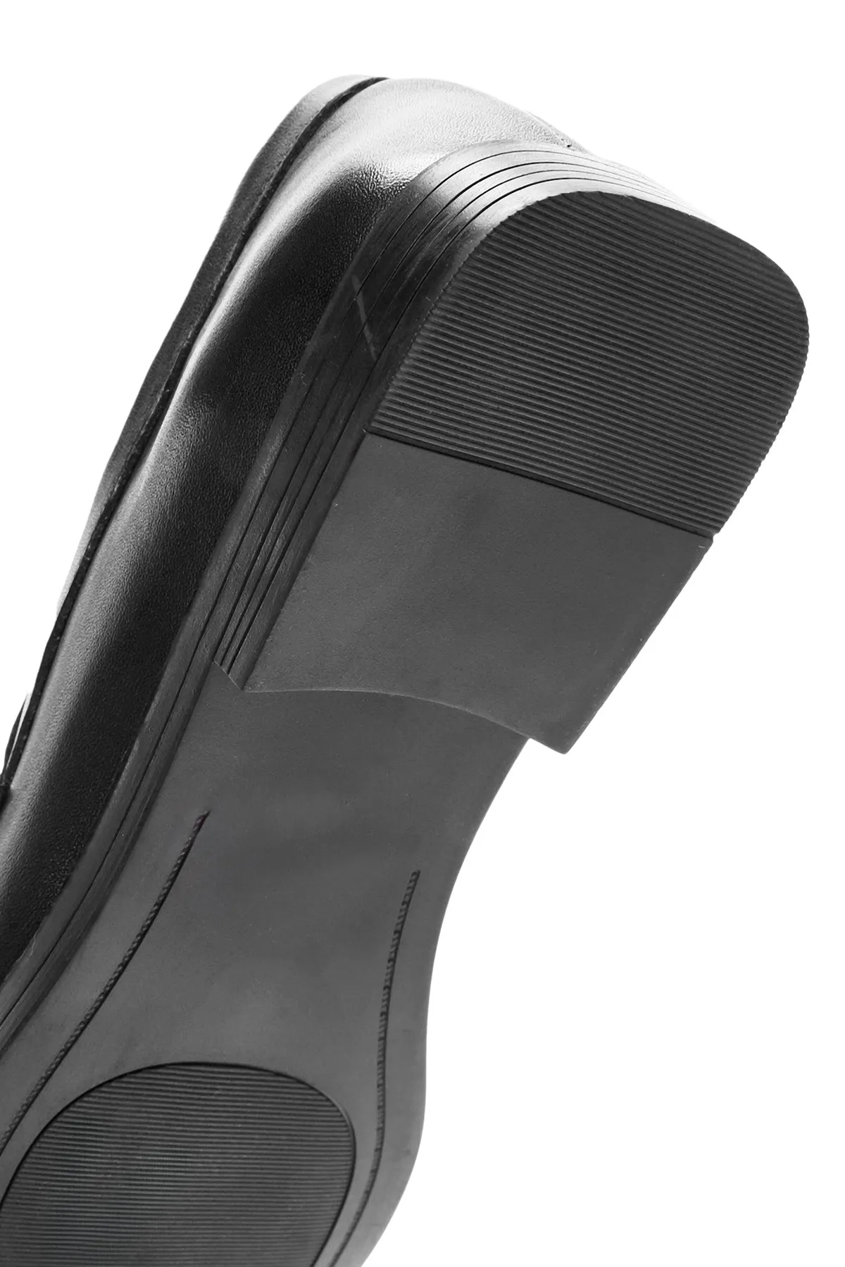 Kadın Siyah Klasik Deri Loafer