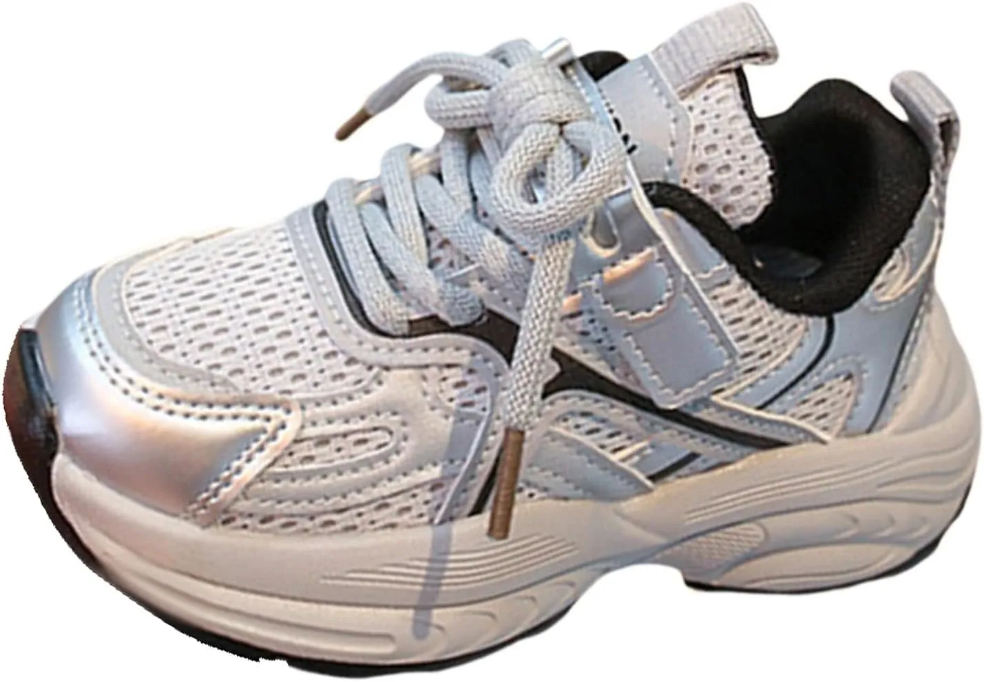 Kids Lace Mesh Sneakers Breathable Comfy Running Casual Sport Shoes Toddler Chunky First Walking Non Slip Sneakers