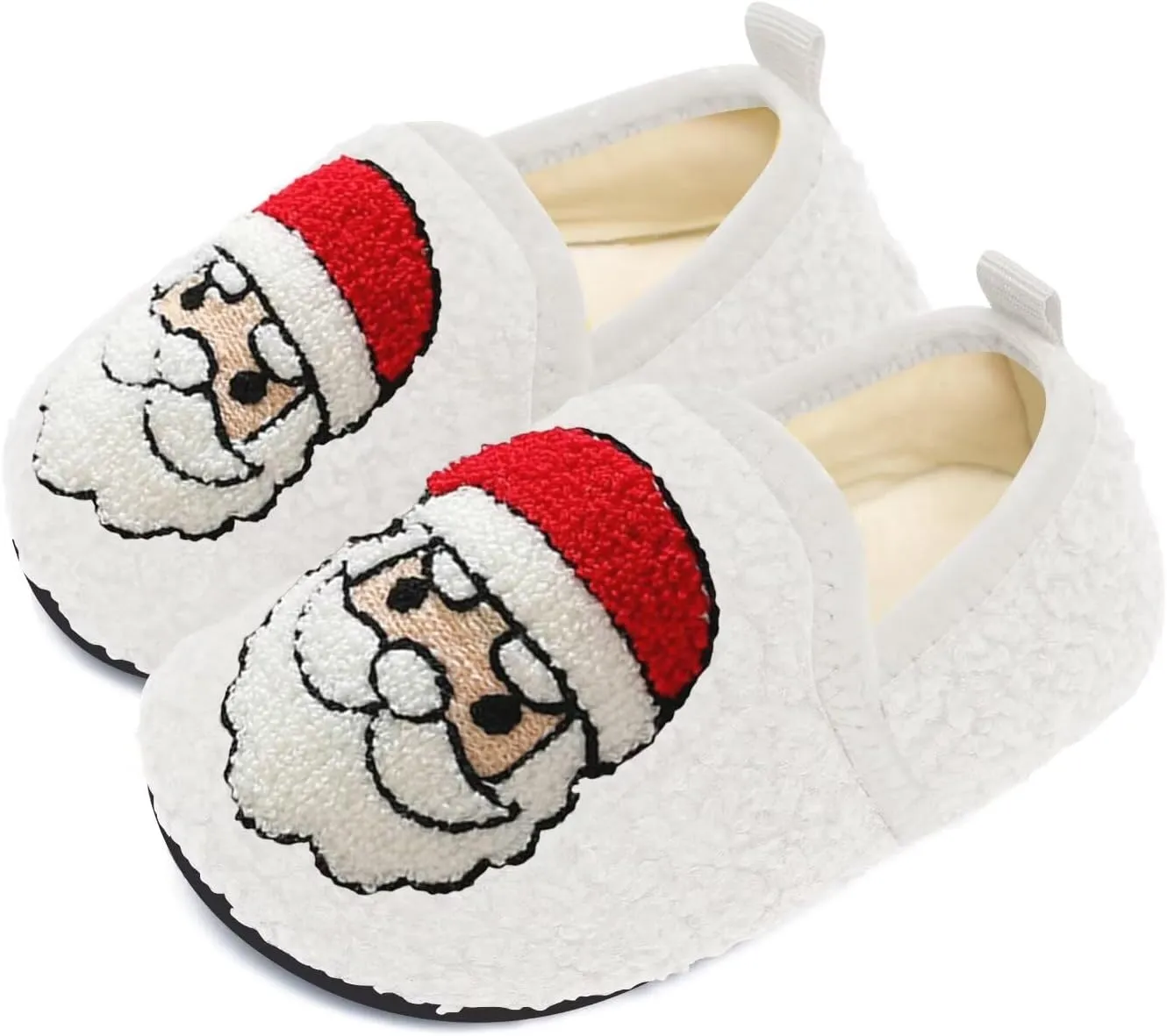 Kids Slippers Toddler Smile Face House Slippers Indoor Home Non-Slip Rubber Sole Shoes Warm Cozy Socks