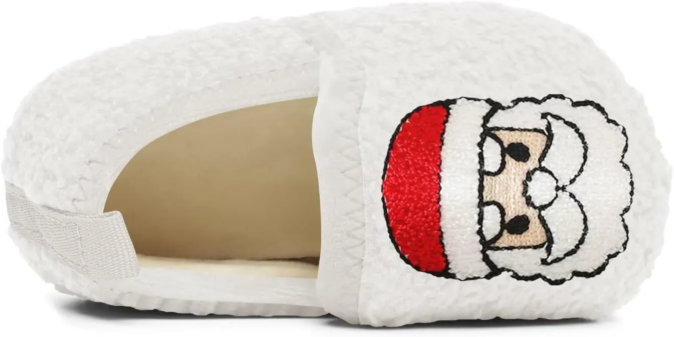 Kids Slippers Toddler Smile Face House Slippers Indoor Home Non-Slip Rubber Sole Shoes Warm Cozy Socks