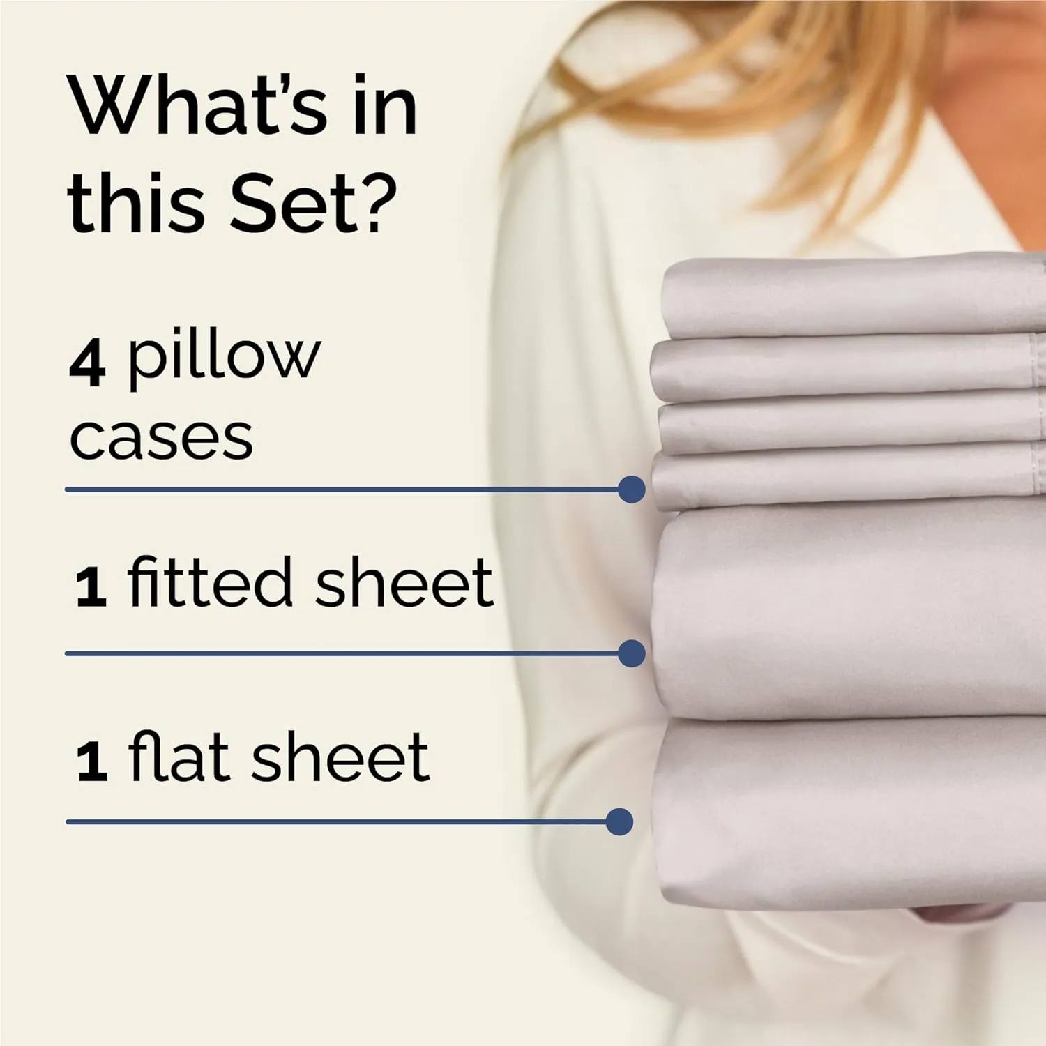 King 6 Piece Sheet Set - Comfy Breathable & Cooling - Ultra-Soft Hotel Luxury Bedding Set with 8-16 Inch Deep Pockets - 1 Flat & 1 Fitted Sheet & 4 Pillowcases - Wrinkle Free & Easy Care - Light Grey