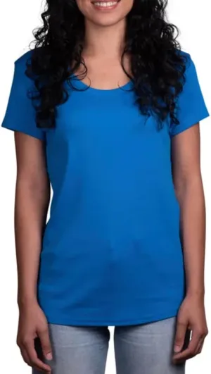 KIRKLAND Signature Women's Scoop Neck Short Sleeve Pima Cotton Tee