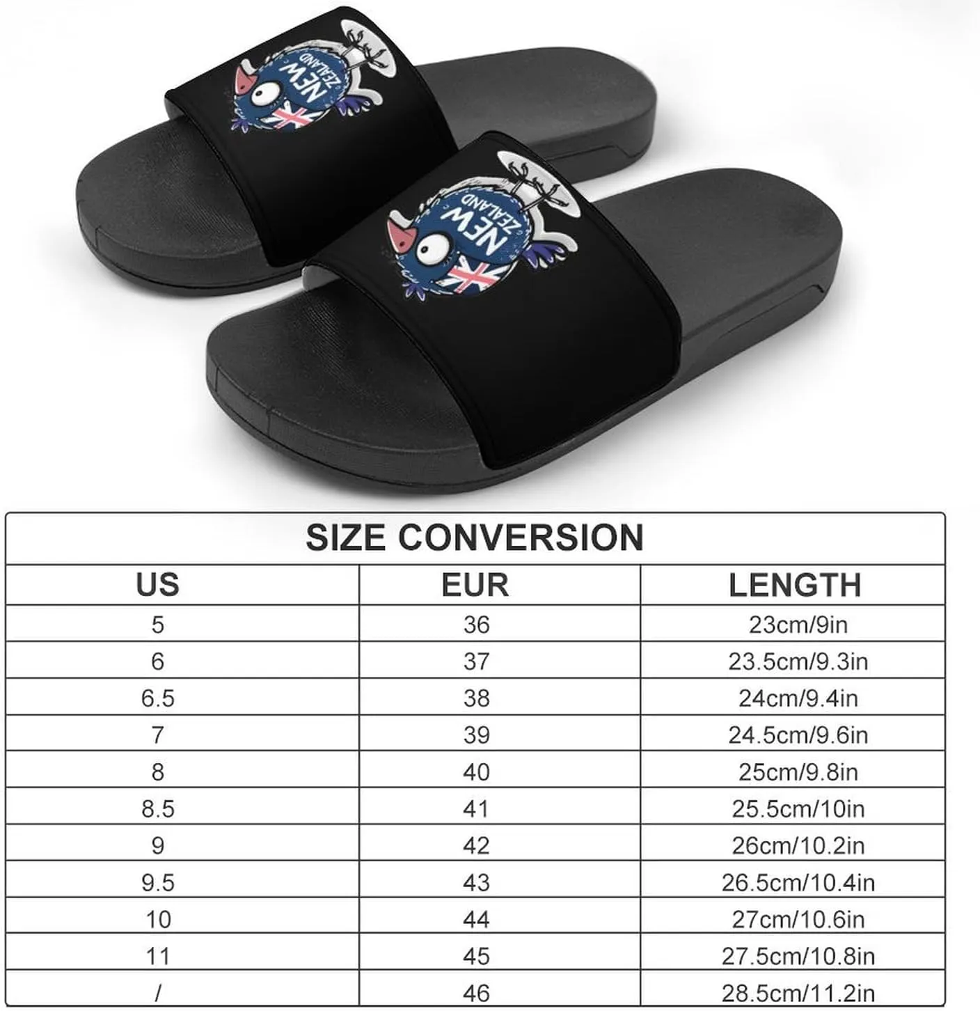 Kiwi Bird New Zealands Flag Slippers for Women Men Anti-Slip Shower Slides Open Toe Slippers for Home Outdoor Beach