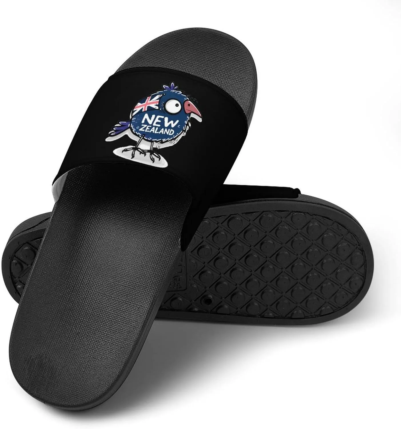 Kiwi Bird New Zealands Flag Slippers for Women Men Anti-Slip Shower Slides Open Toe Slippers for Home Outdoor Beach