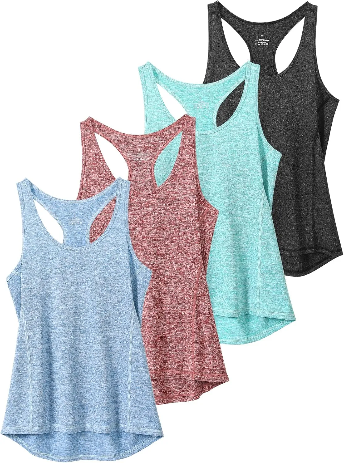 Kniffi Workout Tank Tops for Women Running Racerback Tank Exercise Yoga Tanks Gym Sleeveless Shirts 4 Pack