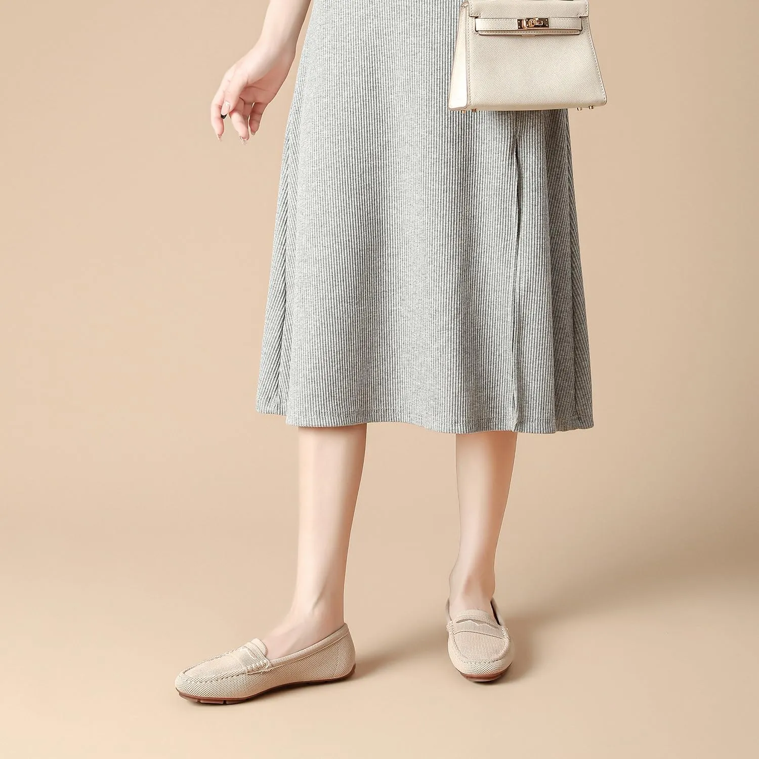 Knit Loafers for Women Comfortable Casual Slip On Driving Flats Shoes Comfortable Walking Boat Shoes