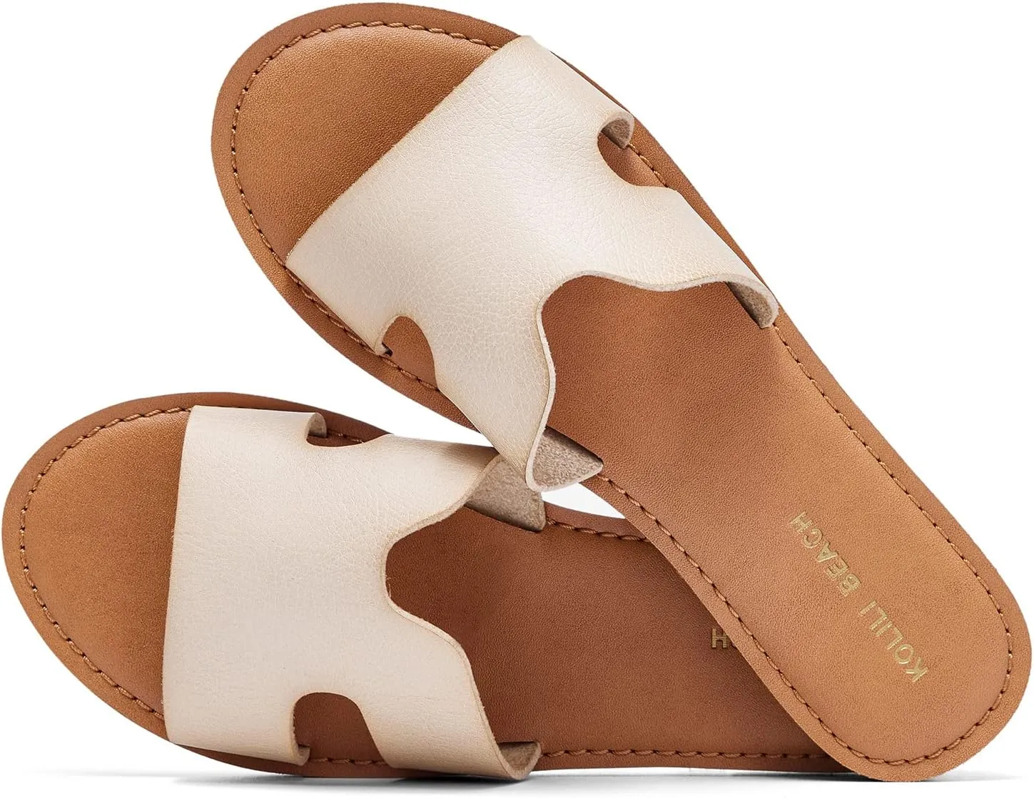 KOLILI Womens Flat Slide Sandals, Summer Fashion Sandals, Comfy Style | Warm-weather Favorite