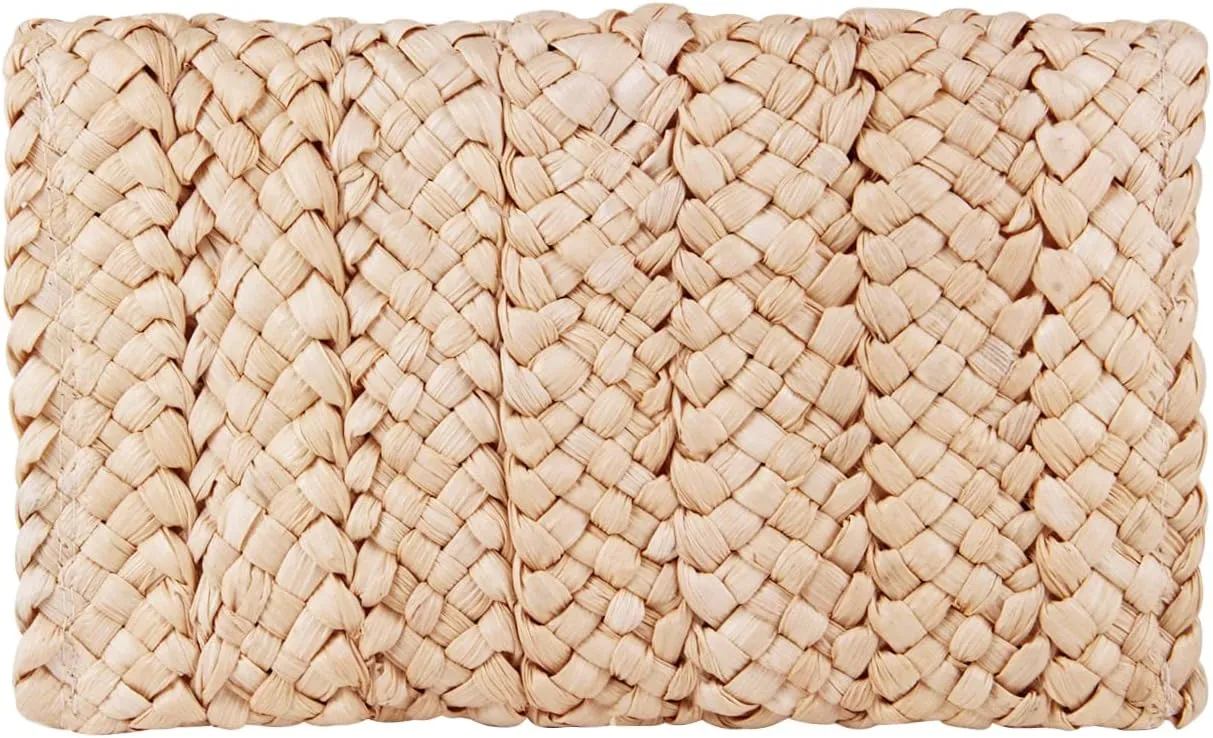 KUANG! Womens Straw Clutch Purse Handbag Shoulder Clutch Envelope Wallet Beach Straw Purse for Ladies