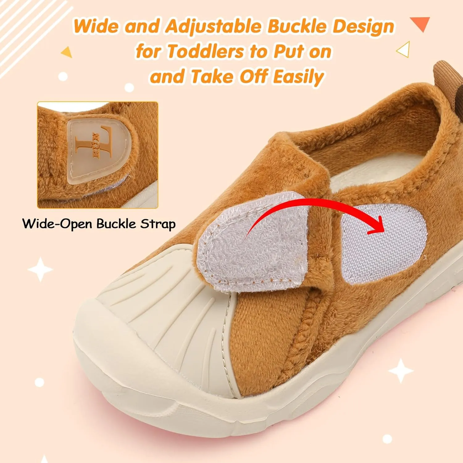 L-RUN Toddler Slippers Soft Boys Girls Barefoot House Slippers Anti-slip Lightweight Home Shoes for Indoor Outdoor Walking