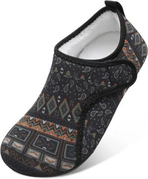 L-RUN Womens Mens House Slippers Indoor Home Shoes Warm Barefoot Slippers Outdoor House Shoes Anti-slip