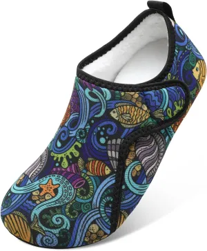 L-RUN Womens Mens House Slippers Indoor Home Shoes Warm Barefoot Slippers Outdoor House Shoes Anti-slip