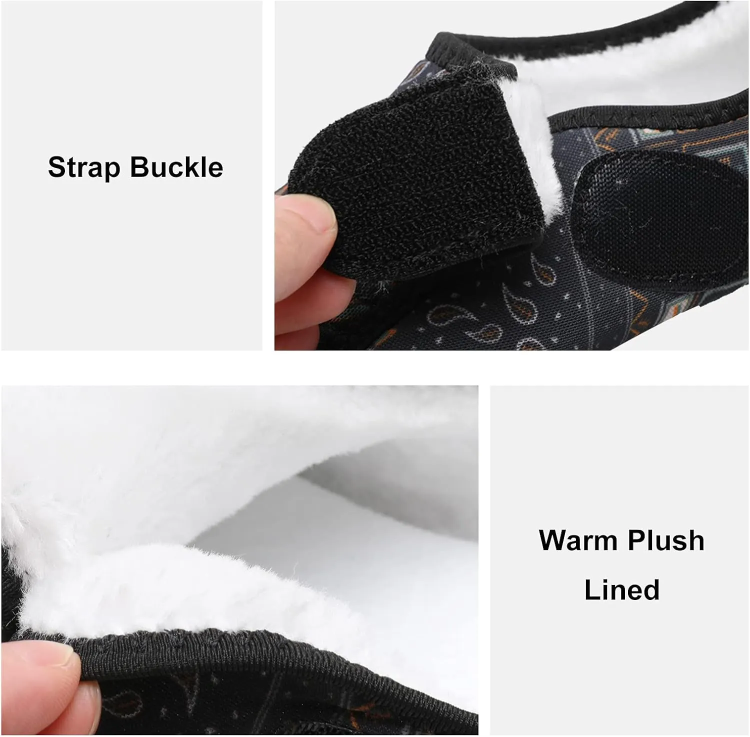 L-RUN Womens Mens House Slippers Indoor Home Shoes Warm Barefoot Slippers Outdoor House Shoes Anti-slip