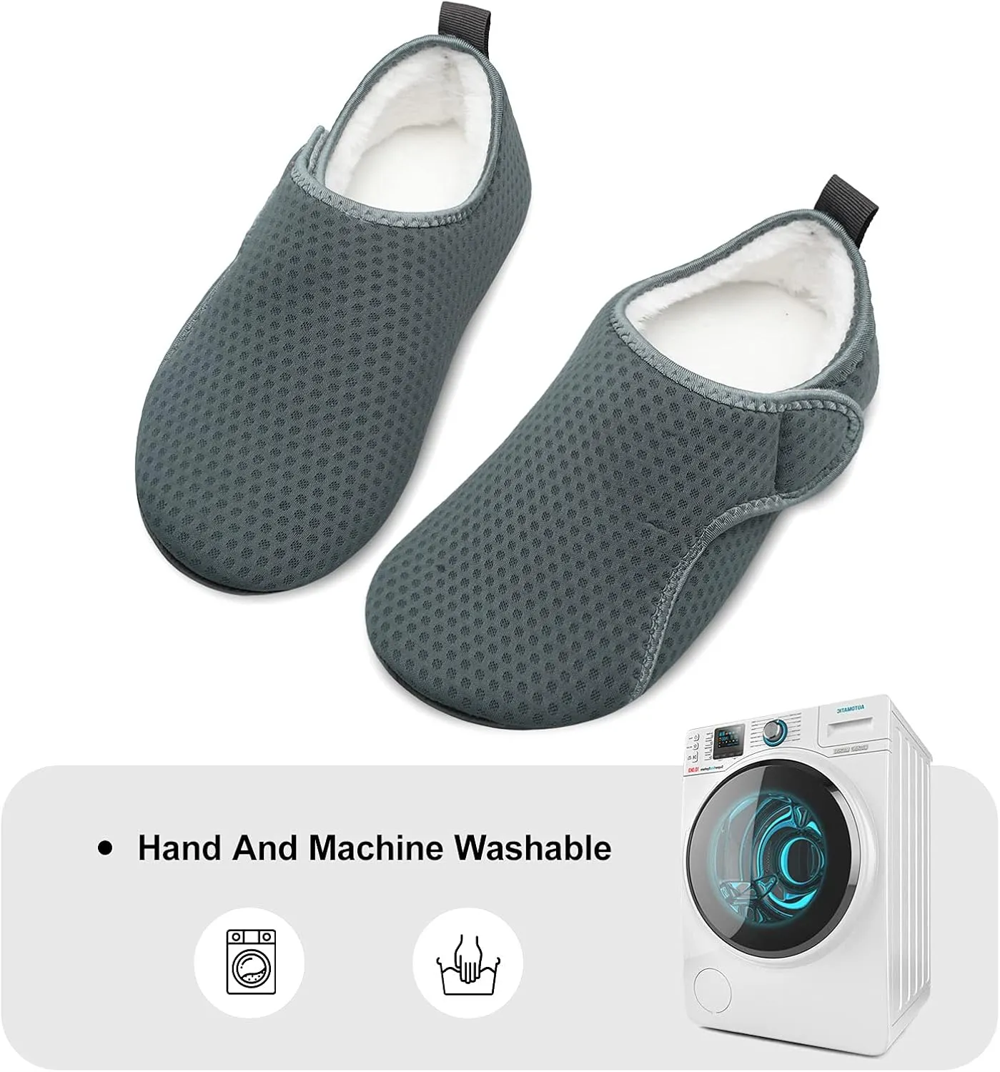 L-RUN Womens Mens House Slippers Indoor Home Shoes Warm Barefoot Slippers Outdoor House Shoes Anti-slip