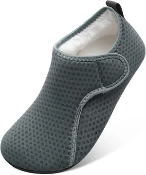L-RUN Womens Mens House Slippers Indoor Home Shoes Warm Barefoot Slippers Outdoor House Shoes Anti-slip