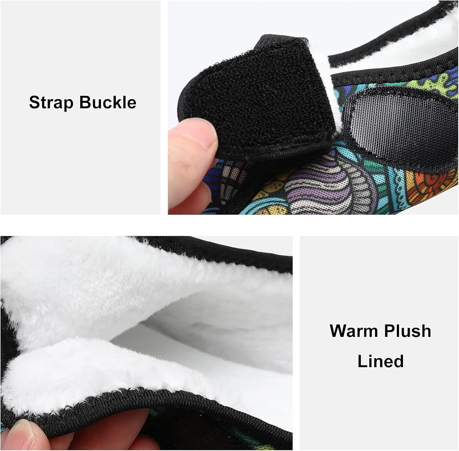 L-RUN Womens Mens House Slippers Indoor Home Shoes Warm Barefoot Slippers Outdoor House Shoes Anti-slip