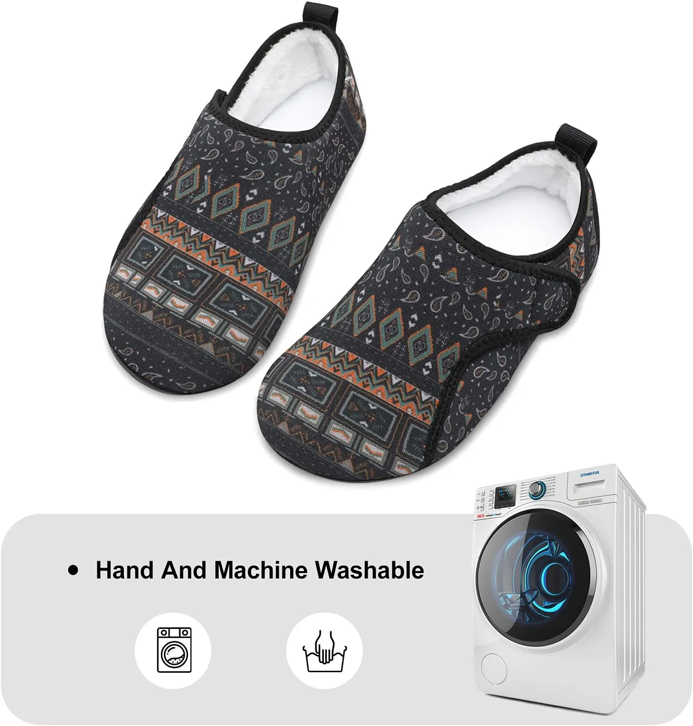 L-RUN Womens Mens House Slippers Indoor Home Shoes Warm Barefoot Slippers Outdoor House Shoes Anti-slip
