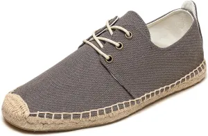 Lace-up Espadrilles for Men, Mens Sneakers Casual Comfy Linen Vegan Canvas Shoes Men's Flat Shoes for Summer,Spring,Autumn Any Scenario