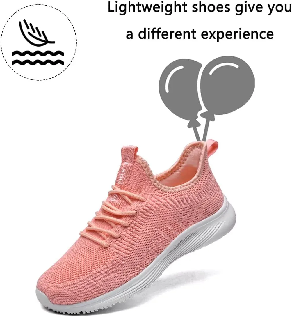 Lamincoa Womens Walking Shoes Slip On Lightweight Memory Foam Cheer Sneakers for Tennis Gym Running Workout Yoga