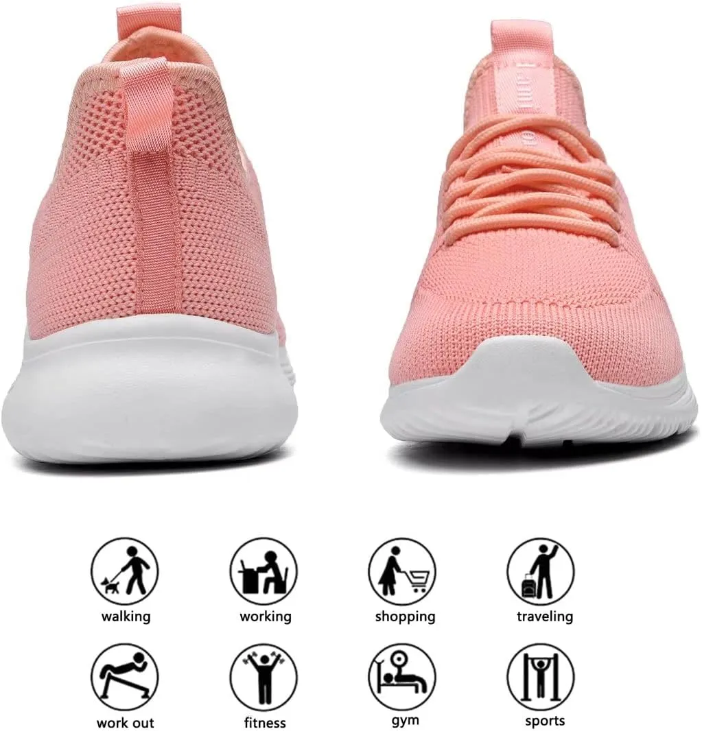 Lamincoa Womens Walking Shoes Slip On Lightweight Memory Foam Cheer Sneakers for Tennis Gym Running Workout Yoga