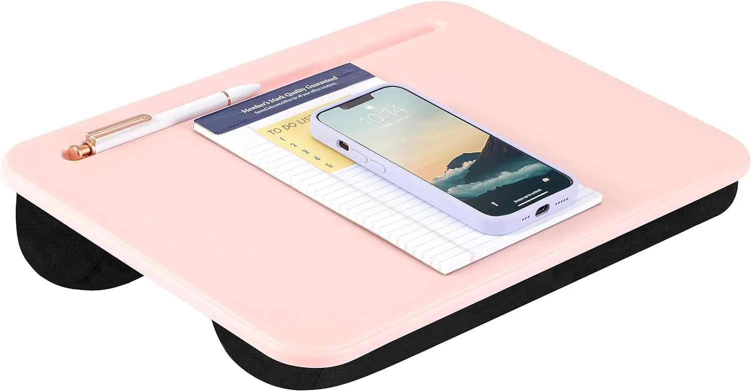 LAPGEAR Compact Lap Desk - Fits up to 15 Inch Laptops - Rose Quartz - Style No. 43104