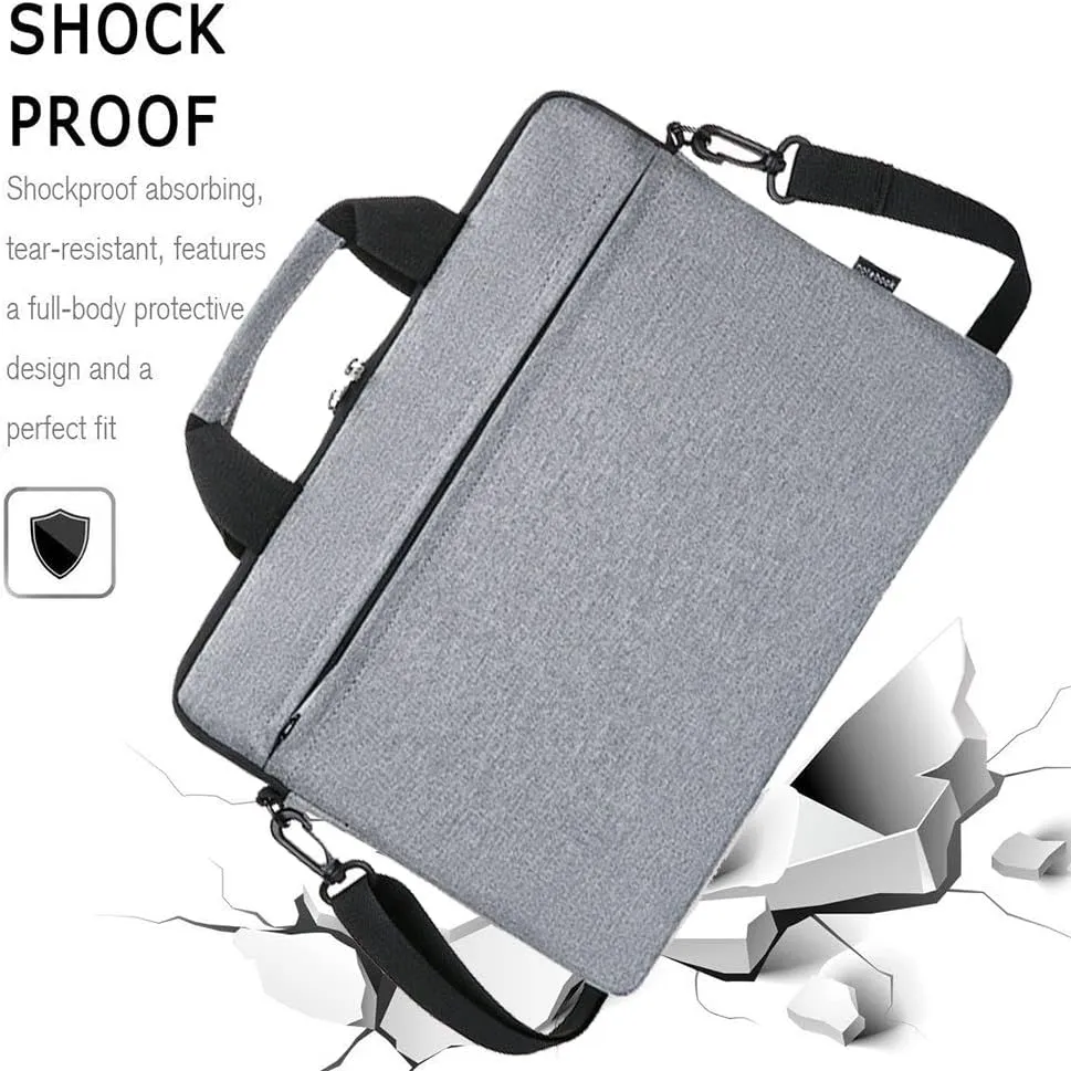 Laptop Sleeve Bag, Slim Shoulder Bag for Laptop or Tablet, Sleek Design15.6, Durable Sleek & Water-Repellent Fabric