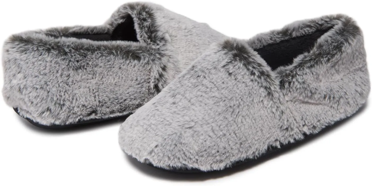 Laura Ashley Ladies Plush A-line Slipper Memory Foam Insole, Closed Toe, Backless Design Lightweight & Durable