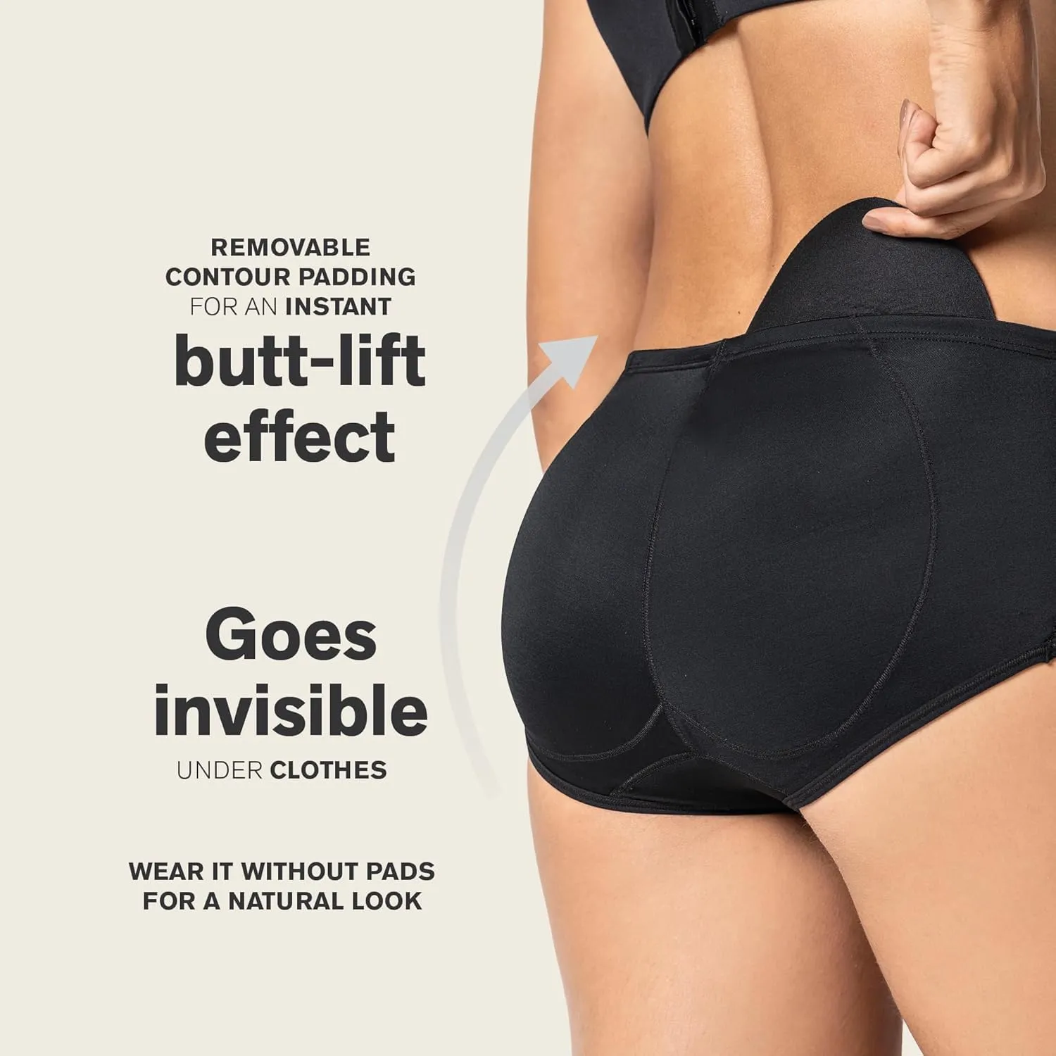 Leonisa Butt Lifting Shapewear Booty Lifting Panties for Women - Shaper Shorts and Boyshort with Butt Pads